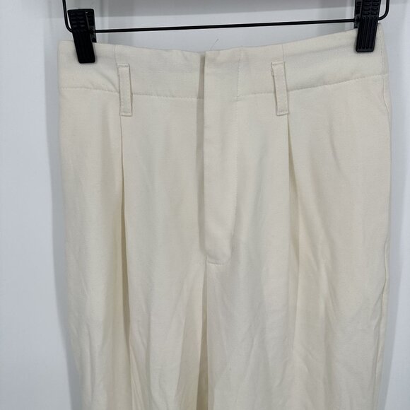 Zara Women's Cream Pants Tapered Leg Size Small - Picture 3 of 5